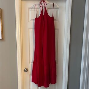 Elegant Red Sleeveless Dress